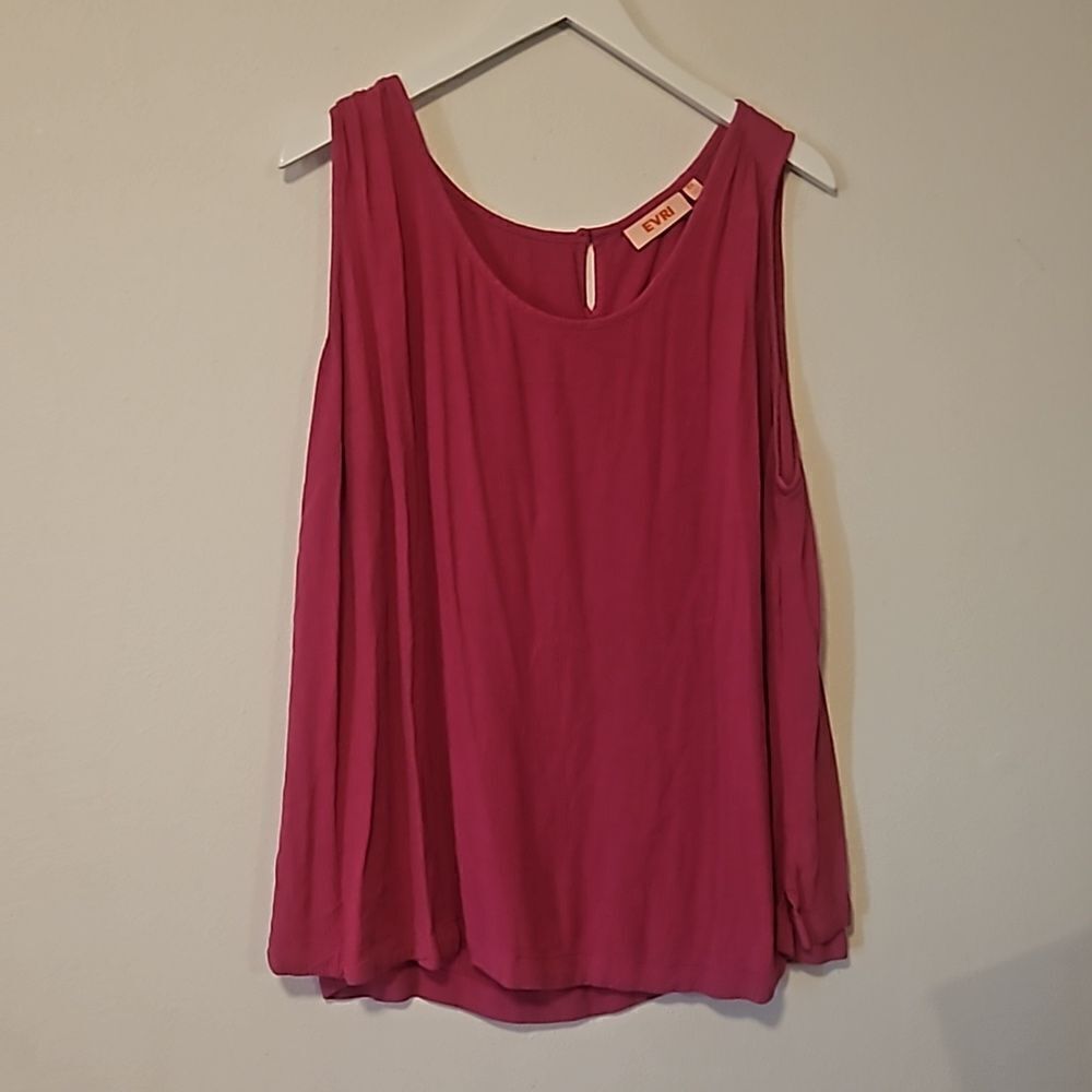 EVRI WOMAN SLEEVELESS TANK PINK 2X